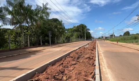 Construção de canteiro central gera transtornos e risco de acidentes na zona Leste de Porto Velho