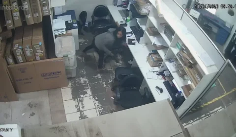 Casal é flagrado assaltando loja de celulares em Marituba