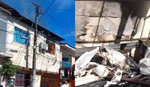 Veja como ficou casa atingida por incêndio no distrito de Icoaraci, em Belém
