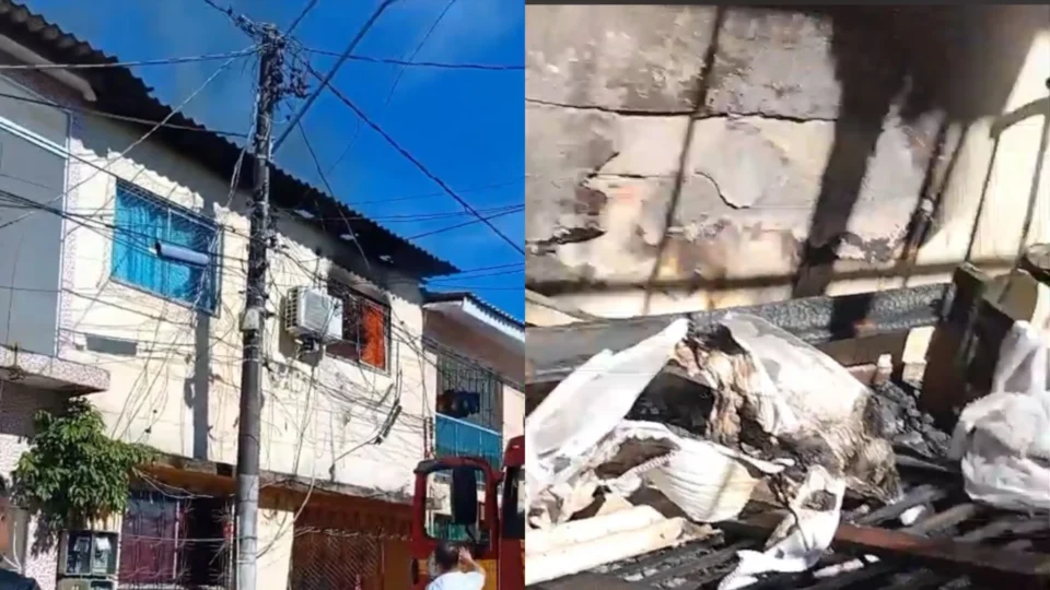 Veja como ficou casa atingida por incêndio no distrito de Icoaraci, em Belém