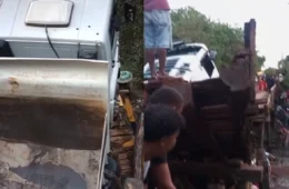 Ponte desaba durante passagem de caminhão no interior do Pará