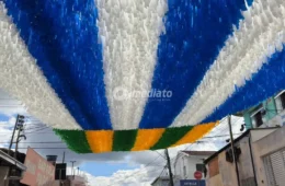 Veja os preparativos para a Copa do Mundo na Rua 3 do bairro Alvorada 1