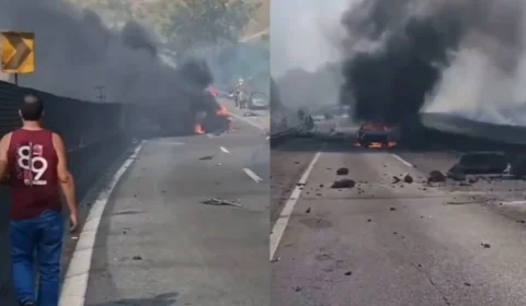 Tragédia: Explosão de carreta com gás deixa mortos na Via Dutra, em Barra Mansa