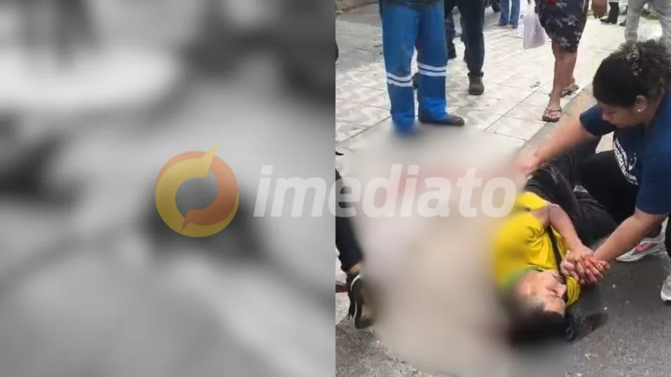 Vídeo forte: dupla sofre gravíssimo acidente de motocicleta na Av. Silves; vítima teve a cabeça aberta