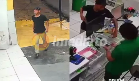 Vídeo: Vagabundo humilha funcionárias de drogaria durante assalto truculento no Santa Etelvina