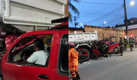 Vídeo: Motorista quase é esmagado após colidir com caçamba no ‘estradão’ do MUSA