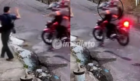 VEJA VÍDEO: Dupla armada assalta trabalhadores ao saírem de casa no conjunto Canaranas, bairro Cidade Nova