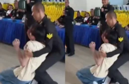 VÍDEO: Alistamento militar na Tailândia vira espetáculo com tensão durante sorteio e desmaio de jovem