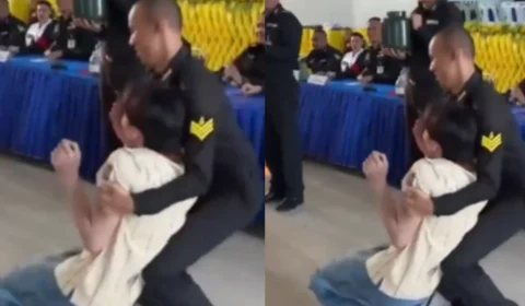 VÍDEO: Alistamento militar na Tailândia vira espetáculo com tensão durante sorteio e desmaio de jovem