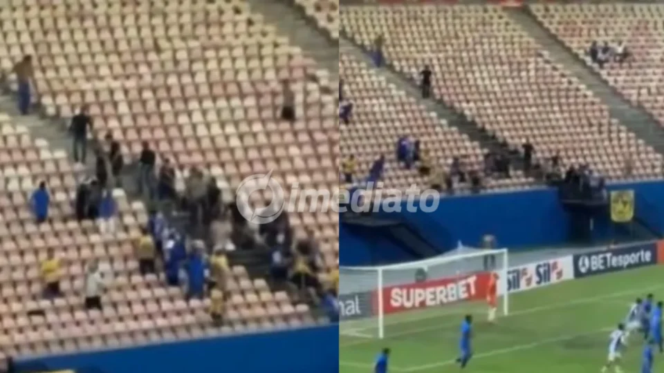 VÍDEO: Confronto entre torcedores do Paysandu e do Nacional termina com intervenção da PM na Arena da Amazônia e goleada de 7 a 0