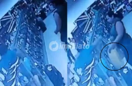 VÍDEO: Dupla é flagrada por câmeras de segurança furtando produtos e escondendo em sacola em loja no Centro de Manaus