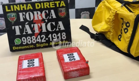Força Tática apreende drogas que seriam distribuídas por delivery após suspeitos fugirem em Manaus