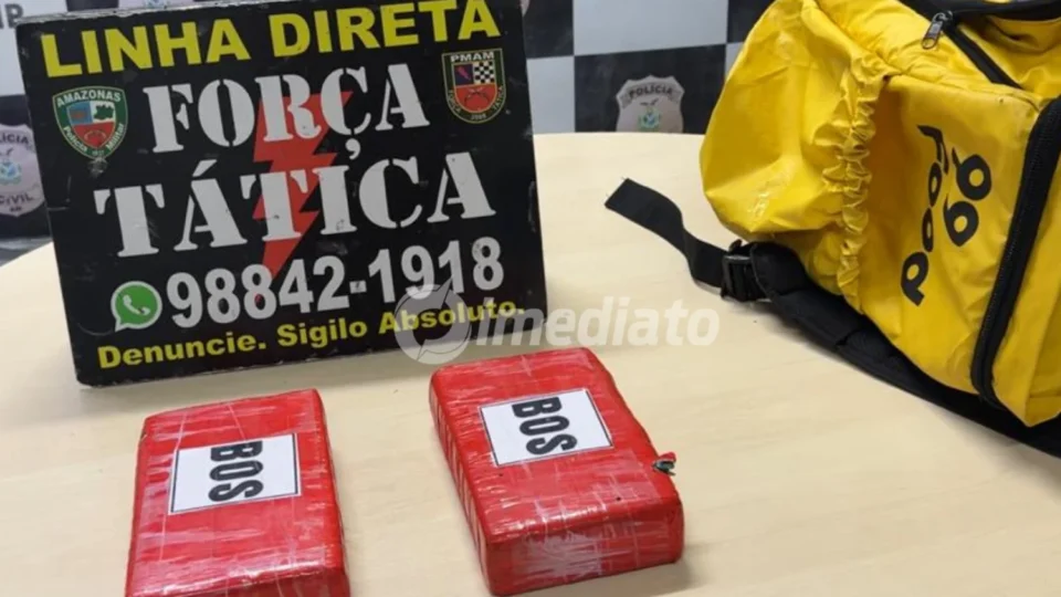 Força Tática apreende drogas que seriam distribuídas por delivery após suspeitos fugirem em Manaus