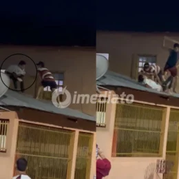 VÍDEOS: Moradores capturam suposto ladrão e agridem com golpes de madeira após roubo de celular em Manacapuru