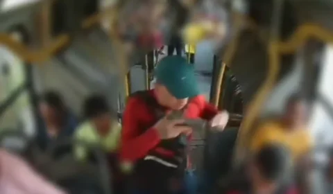 PC-AM divulga imagens de três homens procurados por roubo a ônibus do transporte coletivo da linha 641 em Manaus