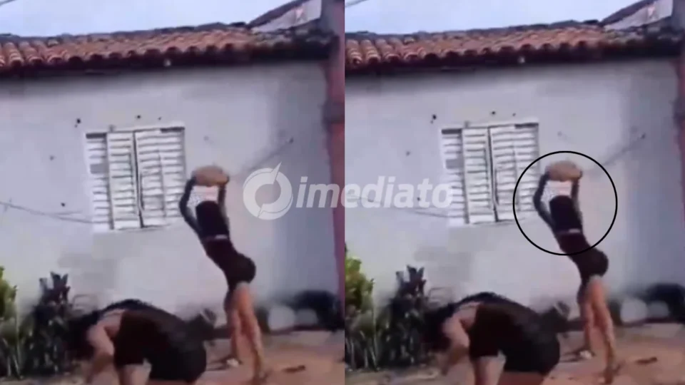 VÍDEO: Filhas tacam pedras e destroem casa de suposta amante do pai após a mãe delas ser agredida