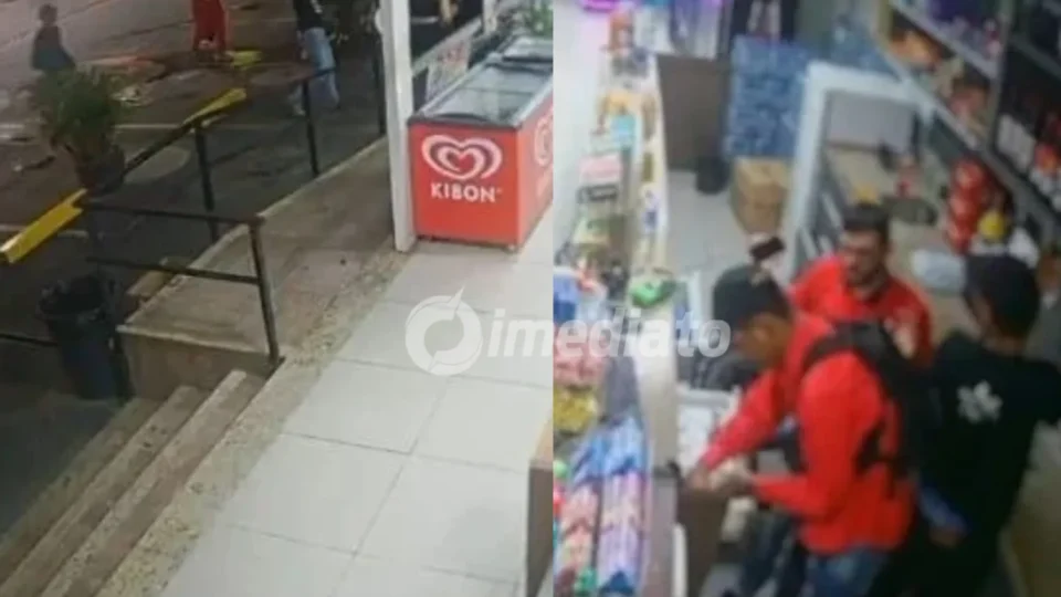 VÍDEO: Criminosos rendem funcionários e clientes durante assalto em conveniência de posto de combustíveis em Manaus