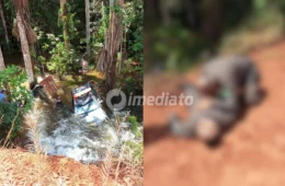 Sargento da Força Nacional morre após viatura sair da pista, descer ribanceira e cair em igarapé na BR-230 durante operação