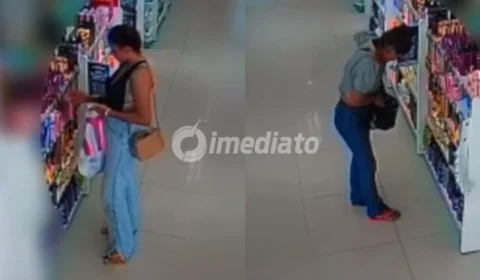 VÍDEO: Mulheres são procuradas pela polícia após furtarem mais de R$ 1 mil em produtos capilares em farmácia no bairro Coroado
