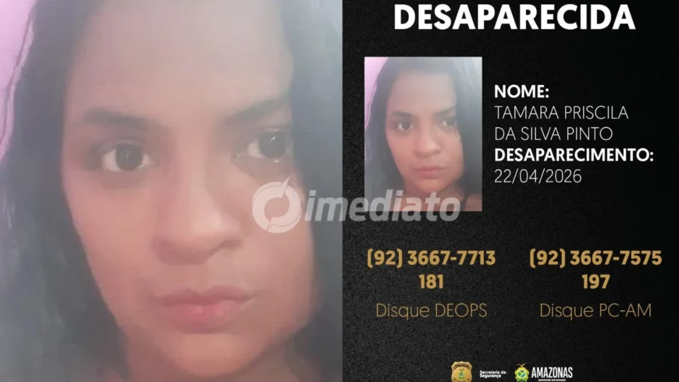 Polícia divulga imagem de mulher que desapareceu no bairro Dom Pedro e pede ajuda da população