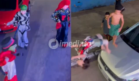 VÍDEO: Crianças roubam a cena e dão mortal durante passagem da Carreta da Alegria