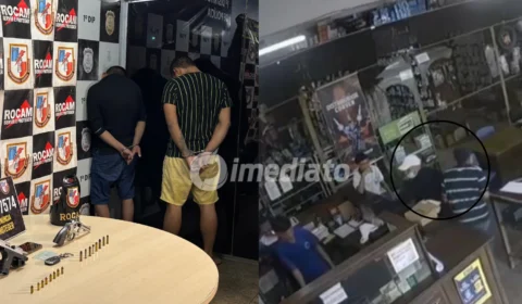 VEJA: Vídeo mostra momento em que criminosos rendem clientes e funcionários durante assalto no bairro Cachoeirinha