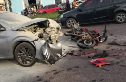 Motociclista morre em acidente e motorista é suspeito de dirigir sob efeito de álcool
