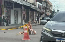 Motociclista fica ferido após colisão com carro na avenida Taperuano, no bairro Alvorada