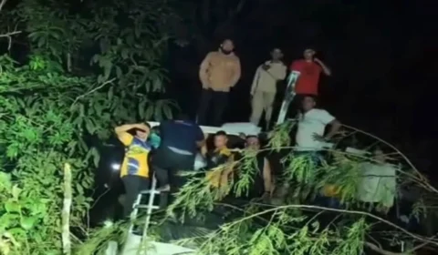 Lancha com passageiros perde o controle e invade plantação de laranjas durante trajeto no interior do Amazonas