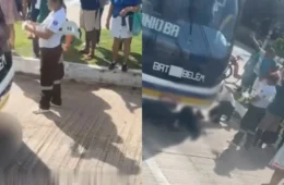 Homem é atropelado por ônibus do BRT na avenida Almirante Barroso, em Belém
