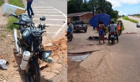 Passageira fica gravemente ferida após colisão na Rua da Beira em Porto Velho