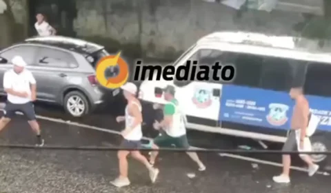 VEJA: Torcedores brigam antes do confronto entre Remo e Palmeiras pelo Brasileirão em Belém