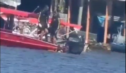 CENA FORTE: veja momento em que corpo de homem atacado por piranhas é resgatado no AM
