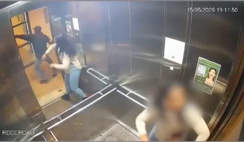 Imagens fortes: Homem invade prédio comercial e esfaqueia ex-companheira e atual namorado dela em São Paulo