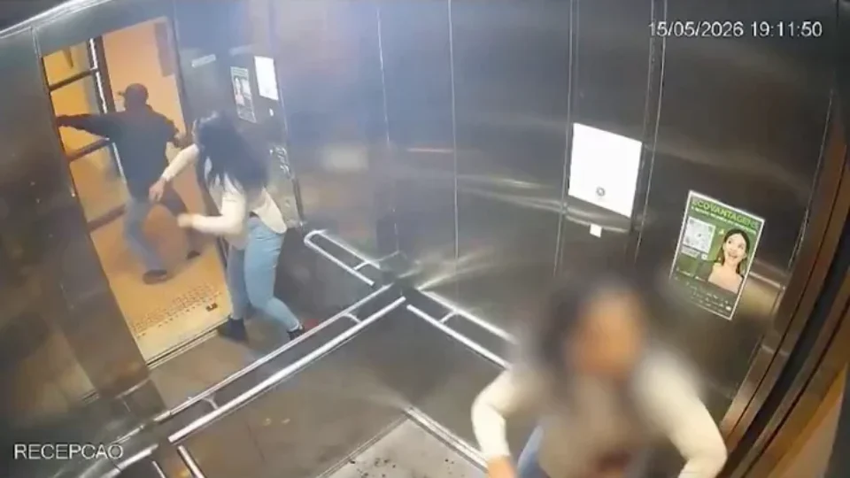 Imagens fortes: Homem invade prédio comercial e esfaqueia ex-companheira e atual namorado dela em São Paulo