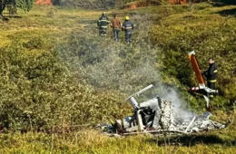 Tragédia: Helicóptero cai e piloto é encontrado carbonizado em Santa Catarina