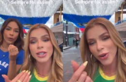 Influenciadora foi barrada ao gravar publicidade na Rua da Copa, no Alvorada, em Manaus. Qual a sua opinião?
