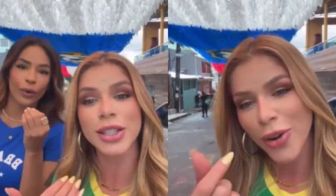 Influenciadora foi barrada ao gravar publicidade na Rua da Copa, no Alvorada, em Manaus. Qual a sua opinião?