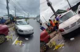 Veja vídeo: Carro invade barraca e deixa feridos próximo ao Terminal T7 em Manaus