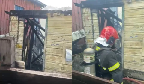 Vídeo: Incêndio atinge duas casas e provoca correria no bairro São Jorge