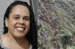 Vídeo: Mulher sequestrada e arremessada de penhasco pelo ex é resgatada com vida na Grande BH
