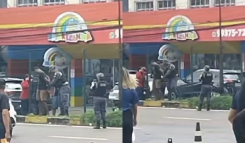 Suspeito de roubo é detido após perseguição e acidente na Avenida Djalma Batista, em Manaus