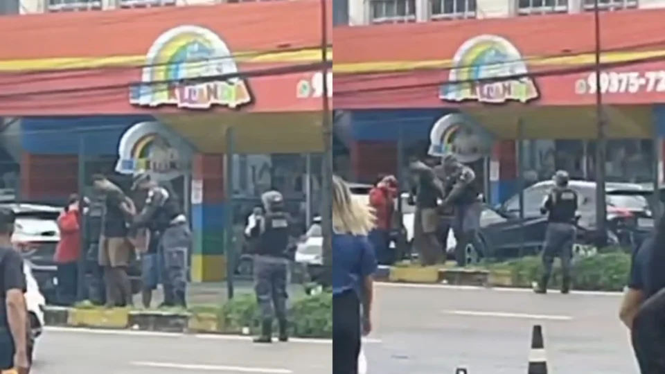Suspeito de roubo é detido após perseguição e acidente na Avenida Djalma Batista, em Manaus