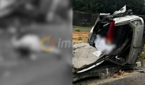 Veja o vídeo: Homem morre e outros 3 ficam feridos após acidente grave no ‘estradão’ do Nova Cidade