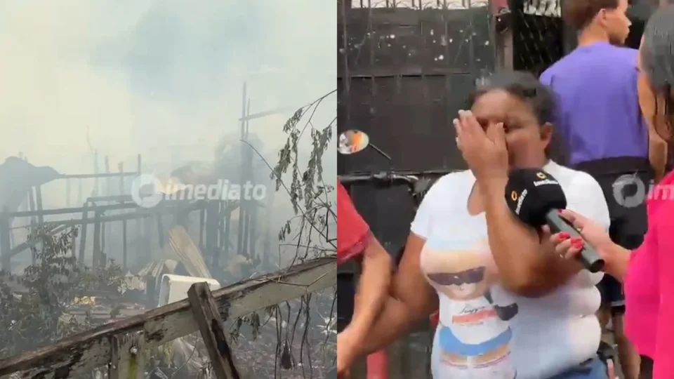 Vídeo: Incêndio de grandes proporções destrói casas e deixa famílias desabrigadas no bairro São Jorge