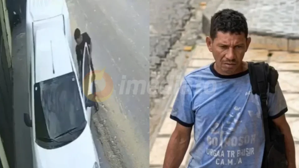 Veja o vídeo: ‘Boa Pinta’ troca de camisa após furtar celular de dentro de veículo no bairro Aleixo