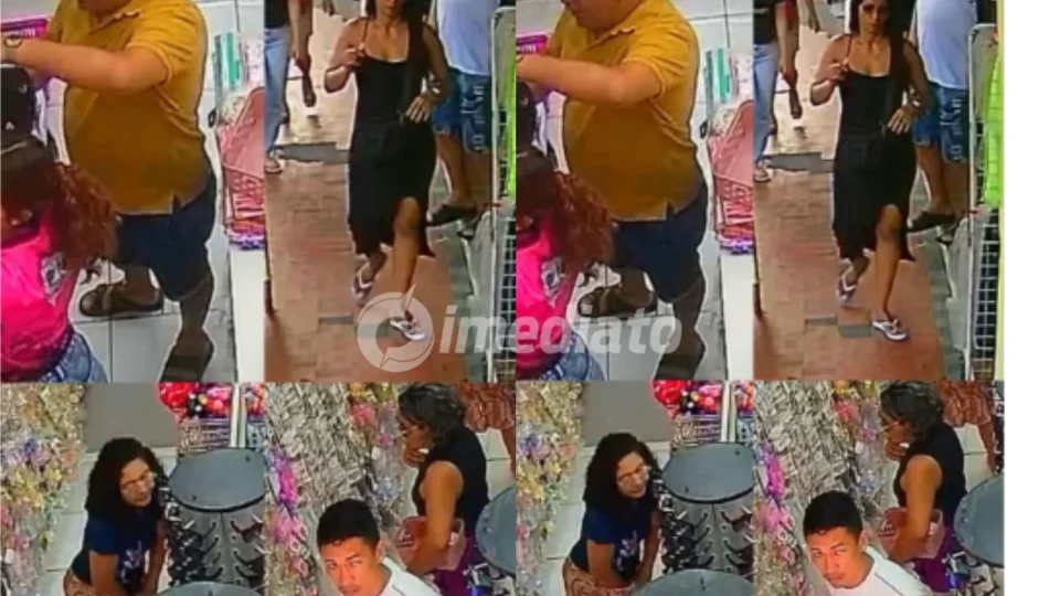 VÍDEO: Grupo é flagrado furtando loja no Dia das Mães, no bairro São José, e prejuízo passa de R$ 2 mil