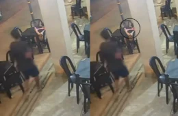VEJA VÍDEO: Criança tem celular roubado enquanto assistia desenhos em frente à hamburgueria da família
