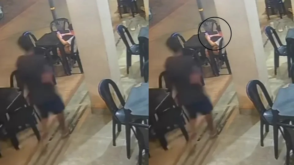 VEJA VÍDEO: Criança tem celular roubado enquanto assistia desenhos em frente à hamburgueria da família