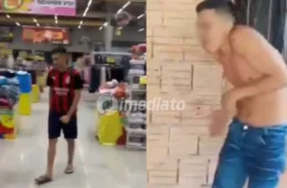VEJA VÍDEO: Homem suspeito de importunação sexual em supermercado é submetido a ‘tribunal do crime’ e torturado em Manaus